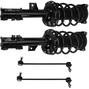 TRQ Front Suspension Kit Complete Strut & Coil Spring Assembly Sway Bar Stabilizer Link Compatible with 2016-2020 Kia Sorento