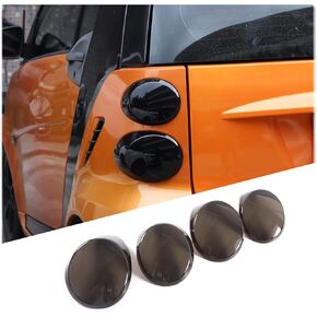 Car Tail Light Smoked Cover Compatible with Mercedes Benz Smart 451 Fortwo 2009 2010-2014 2015 Tail Light Lamp Cover Protection Cover Trim Frame Bezels Decoration Accessories