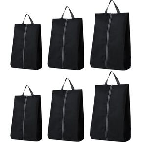 6-Piece Multi-Size Shoe Travel Storage Solution, Black Shoe Bags For travel, shoe travel bags for packing. (2XXL + 2XL + 2L) The Omni - Shoe Storage Ace, TBWSOCE