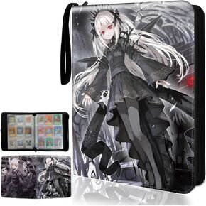 Trading ygo Card Binder Fits 900 Cards Card Collector Album Holder,with 50 Removable Sleeves Toys Gifts for Boys Girls (4)