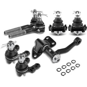 A-Premium Set of 7, Front Upper & Lower Ball Joint, Inner Tie Rod End, Idler Arm, Compatible with Nissan Pathfinder 1993-1995, Pickup 1995-1997, D21 1994