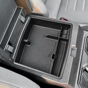 EDBETOS 2024 Tacoma Center Console Organizer Compatible with Toyota Tacoma 2024 Armrest Storage Box Interior Pallet Insert Tray Secondary Accessories, ABS Black