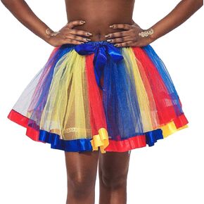 Kakaco Women's Rainbow Tutu Tulle Tutu Skirts Ballet Dance Tutus Party Costume Skirt for Women and Girls