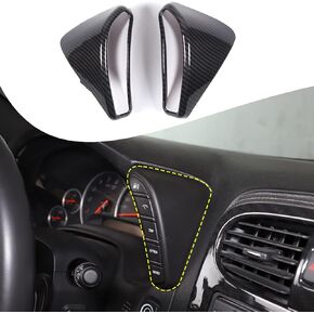 Lcojicep Car Both Sides Dashboard Button Switch Interior Trim Cover Compatible with Chevrolet Corvette C6 2005-2013 ，Side Speedometer Dashboard Multi-Function Button Frame Cover (Carbon Fiber Grain)