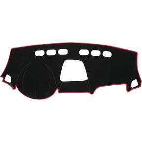 Dash Cover, Center Console Non-Slip Dashboard Carpet Mat for Buick Encore 2013-2016 Polyester Black Red,1Pc