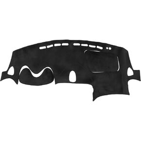 Car Dashboard Cover Mat Compatible for Nissan Juke 2014-2015, Protective Flannels Black Center Console Interior Trim Dash Board Mat