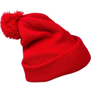 CHAPEAU TRIBE Warm Soft Slouchy Winter Knitted Beanie Hat for Men and Women (Bright Red)