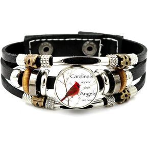 Yao0dianxku Red Cardinal Bracelet Bird Jewelry, Cardinal Bracelet, Christmas Cardinal, Red Cardinal Bird Bangle