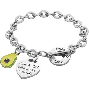 Funny Avocado Gift Avocado Bracelet Avocado Lover Gift Friendship Bracelet Vegan Jewelry Avocado Queen Gift Christmas Gift for Her