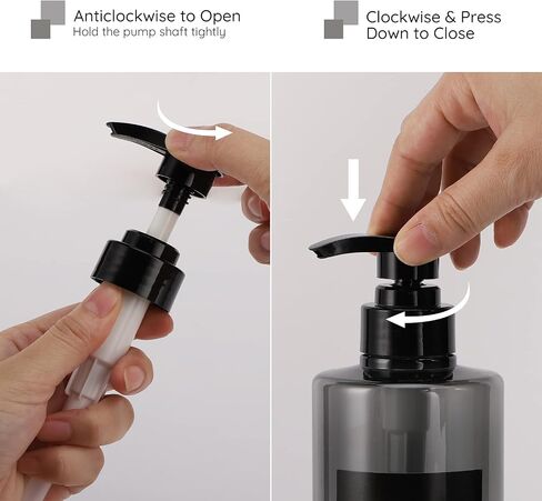 Segbeauty Shampoo Bottles with Pump, 16oz Empty Refillable Shower Bottle, 3 Pack 500ml Plastic Reusable Squeeze Lotion Dispenser for Shampoo and Conditioner Body Wash Liquid Soap Gel Bathroom Hotel in Saudi Arabia