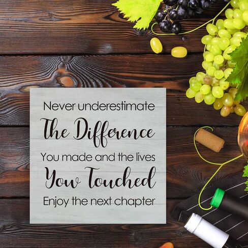 اقتباس تحفيزي لا تقلل أبدًا من الفرق، علامة صندوق خشبي، ديكور مكتب مكتب، 5 × 5 بوصات، علامة صندوق خشبي ملهمة، ديكور مزرعة ريفية in Kuwait