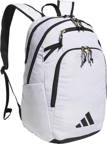 adidas Defender 5 Team Sports Backpack (33L) Durable Large Athletic Gym Laptop Travel Bag, Black/White, One Size in Saudi Arabia