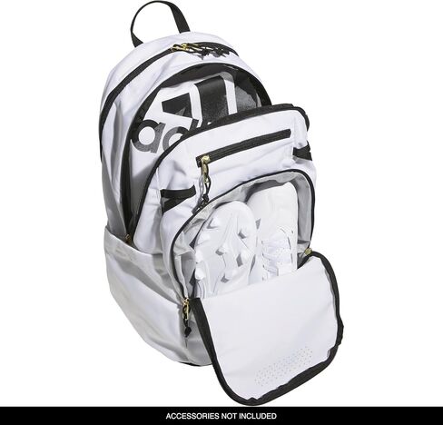 adidas Defender 5 Team Sports Backpack (33L) Durable Large Athletic Gym Laptop Travel Bag, Black/White, One Size in Saudi Arabia