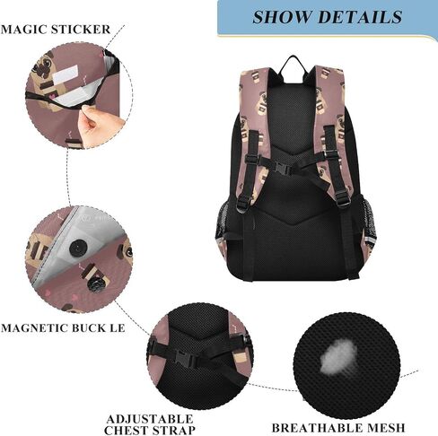 ALAZA Cute Bee Backpack Bookbag Laptop Notebook Bag Casual Travel Trip Daypack for Women Men Fits 15.6 Laptop in Kuwait