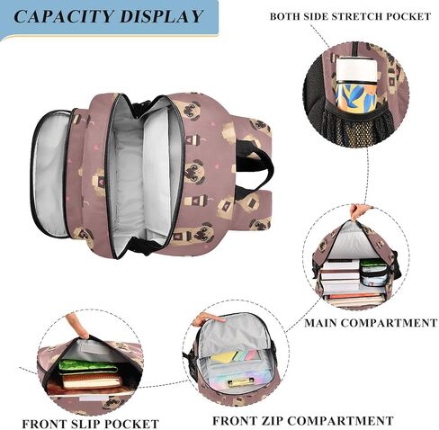 ALAZA Cute Bee Backpack Bookbag Laptop Notebook Bag Casual Travel Trip Daypack for Women Men Fits 15.6 Laptop in Kuwait