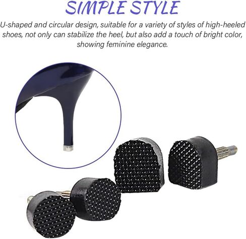 60pcs High Heel Replacement Tips for Womens, Shoe Heel Replacement Dowels High Heel Caps Protectors Heels Repair Kit for High Heel Shoes(Black) in Saudi Arabia