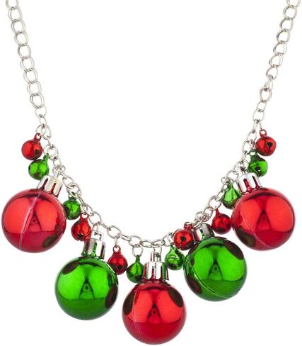 Lux Accessories Christmas X-Mas Holiday Jingle Bells Necklace in Saudi Arabia