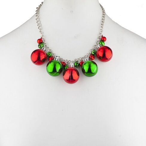 Lux Accessories Christmas X-Mas Holiday Jingle Bells Necklace in Saudi Arabia
