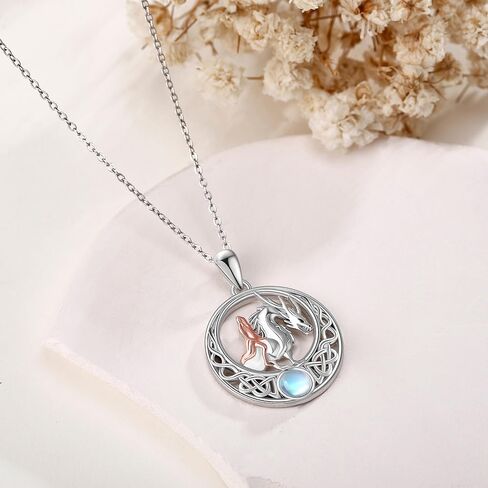 Animal and Human Necklace Sterling Silver 925 Cute Animal Necklaces Jewelry Gift For Women in Kuwait