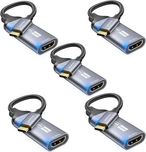 USB C to HDMI Adapter [4K@60Hz] High-Speed USB Type-C 3.1 to HDMI 2.0 Female Converter [Thunderbolt 3/4 Compatible] for iPhone 15 Series, MacBook Pro/Air, iPad, Galaxy S8-S23, Other USBC Laptop in Saudi Arabia