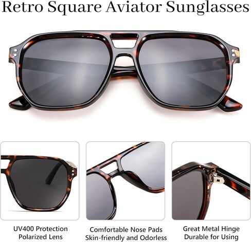 FEISEDY Retro Avaitor Sunglasses Women Men Vintage Square 70s Plastic Frame Pilot Sun Glasses B9144 in Saudi Arabia