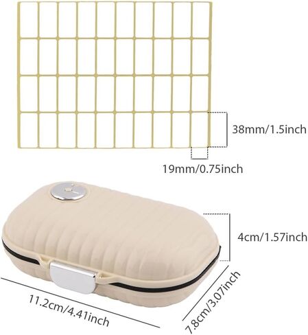 صيدلية جيب مع ملصقات، صندوق صيدلية محمول مع ملصقات، حقيبة حبوب محمولة مع 7 حجرات، قم بفرز أدويتك وخذها معك للاستخدام اليومي أو السفر in Kuwait