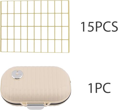 صيدلية جيب مع ملصقات، صندوق صيدلية محمول مع ملصقات، حقيبة حبوب محمولة مع 7 حجرات، قم بفرز أدويتك وخذها معك للاستخدام اليومي أو السفر in Kuwait