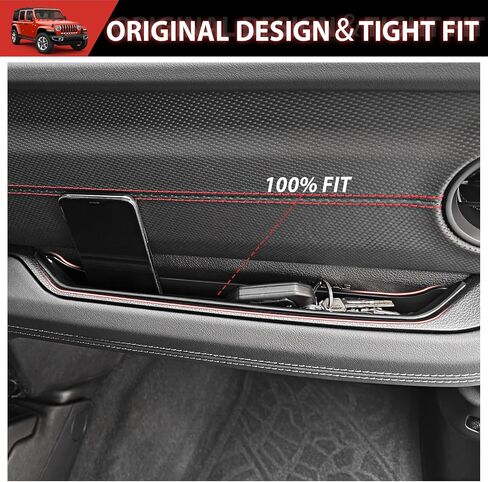 Center Console Organizer Fit for 2018-2023 Jeep Wrangler JL JLU 4XE&Gladiator JT Gear Shift Console Side Tray Grab Bar Tray Passenger Hanging Armrest Storage Box for Wrangler/Gladiator (4-piece) in Saudi Arabia