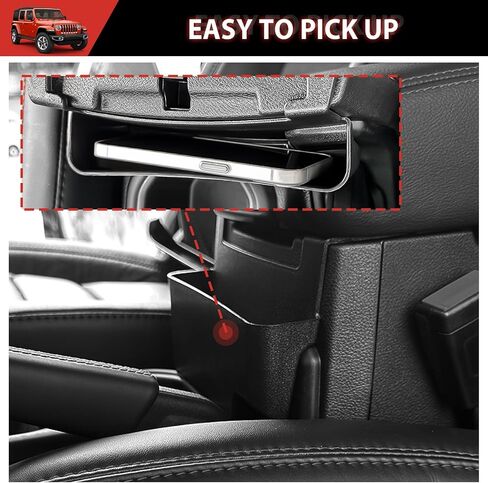 Center Console Organizer Fit for 2018-2023 Jeep Wrangler JL JLU 4XE&Gladiator JT Gear Shift Console Side Tray Grab Bar Tray Passenger Hanging Armrest Storage Box for Wrangler/Gladiator (4-piece) in Saudi Arabia
