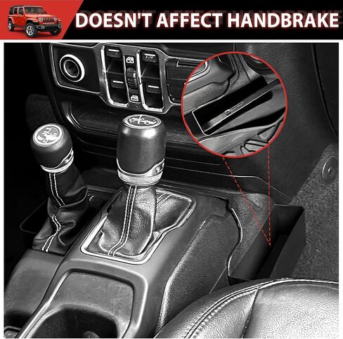 Center Console Organizer Fit for 2018-2023 Jeep Wrangler JL JLU 4XE&Gladiator JT Gear Shift Console Side Tray Grab Bar Tray Passenger Hanging Armrest Storage Box for Wrangler/Gladiator (4-piece) in Saudi Arabia