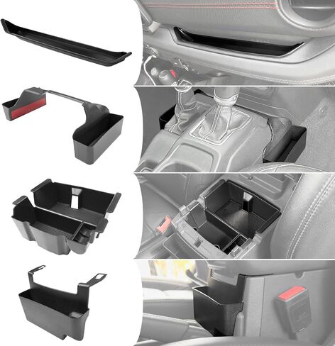 Center Console Organizer Fit for 2018-2023 Jeep Wrangler JL JLU 4XE&Gladiator JT Gear Shift Console Side Tray Grab Bar Tray Passenger Hanging Armrest Storage Box for Wrangler/Gladiator (4-piece) in Saudi Arabia
