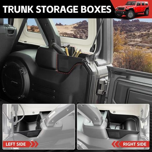 منظم وحدة التحكم المركزية مناسب لـ 2018-2023 Jeep Wrangler JL JLU 4XE&Gladiator JT Gear Shift Console الجانب صينية مقبض قضيب الإمساك صندوق تخزين مسند الذراع للركاب لرانجلر/المصارع (4 قطع) in Kuwait