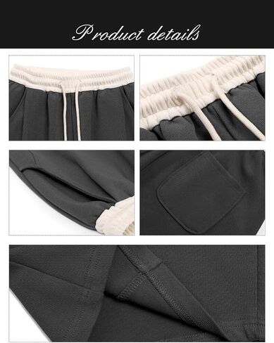 سراويل رياضية نسائية واسعة الساق من ALSOGO بخصر متباين ورباط كاجوال فضفاضة للركض مع جيوب لخريف 2024 in Kuwait