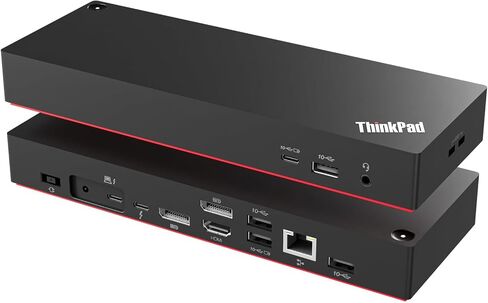 Bundle for Lenovo Thunderbolt 4 Docking Station (40B00135) + ITSPWR HDMI 4K Cable + ITSPWR DP Cable+ ITSPWR Cleaning Cloth in Kuwait