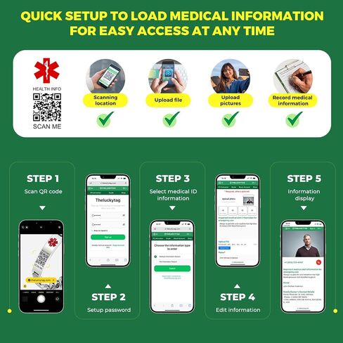Upgraded Medical Bracelets with QR Code for Women Men Medical Alert Id Bracelet - Sterling Silver Small Code 7''-9'' - More Space Custom Emergency Medical ID Info in Saudi Arabia