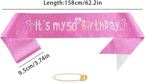 وشاح عيد الميلاد الخمسين الوردي للنساء عيد ميلاد الأميرة تاج الملكة تيارا حجر الراين عصابات عيد ميلاد عيد ميلاد الملكة وشاح زينة عيد ميلاد سعيد للنساء 50 عامًا لوازم حفلات أعياد الميلاد in Kuwait