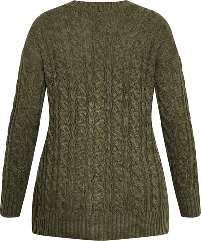 Avenue Women's Plus Size Cardi Kara Cable in Saudi Arabia