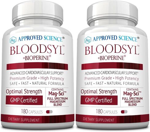 Approved Science Bloodsyl - Supports Blood Flow - Hawthorn Berry, Magnesium, BioPerine - Vegan - 60 Capsules - Pack of 1 in Kuwait