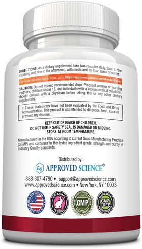 Approved Science Bloodsyl - Supports Blood Flow - Hawthorn Berry, Magnesium, BioPerine - Vegan - 60 Capsules - Pack of 1 in Kuwait