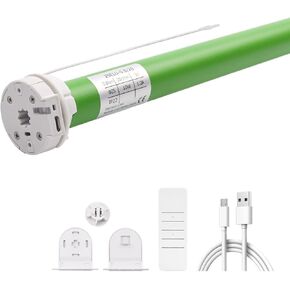 38mm Rechargeable Roller Shades Motor, Tubular Blinds Motor Kit DIY Motorized Roller Blinds with Contolletr Working for 1.5" Shade Tube