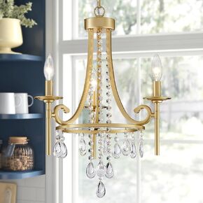 WUZUPS Candle Chandelier 12-Light Wagon Wheel Pendant Ceiling Light Modern Lighting Fixture for Bedroom Hallway Bar Kitchen Dinning Living Room Bathroom, Gold