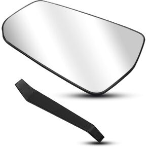 Driver Side Heating Mirror Glass Fit for Chevrolet Chevy Malibu 2016-2021, Rearview Left Side Mirror Glass with Plastic Back Plate