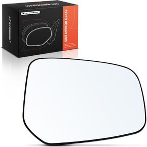 A-Premium Right Passenger Side Heated Mirror Glass with Backing Plate - Compatible with Mitsubishi Mirage 2014-2015 2017-2023, Mirage G4 2017-2023 - Exterior Side View Convex Mirror