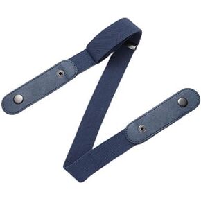 Blue Buckle Free Elastic Belt for Women Men, Comfortable Adjustable Buckle-less Belt Invisible Elastic Belt for Jeans Shorts Pants Weights and Accessories
