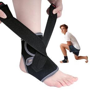 Ankle Brace for Women & Men, Ankle Brace for Sprained Ankle with Adjustable Ultra-soft Velcro Straps, Support Brace for Achilles, Tendon, Sprain, Injury Recovery, Sports
