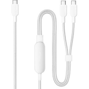 Anker USB C Cable, 4 ft 2-in-1 USB C to USB C Cable 140W Max, Fast Charging for iPhone 15/15 Pro/15 Pro Max/15 Plus, Samsung S24/S23, MacBook Air/Pro, Lenovo, HP, iPad, and More (USB 2.0, Braided)