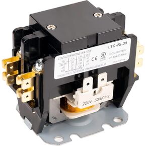 Ultra Durable C130A 1 Pole Contactor 30 Amp 24VAC Coil by BlueStars - Compatible with Relays, Air Conditioner, Heat Pump, Refrigeration Systems