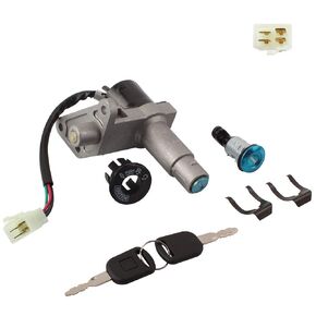 Ignition Key Set Ignition Switch Locks Fits for Chinese GY6 50cc 150cc Taotao Jonway Roketa Scooter 4 Stroke Engines Moped Tank Racer 139QMB 157QMJ 7 Deluxe 7A Roketa MC-03-150 (4108)
