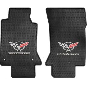 Lloyd Mats Heavy Duty Signature Rubber All Weather Floor Mats for C5 1997-2004 (2PC - Fronts, Black)