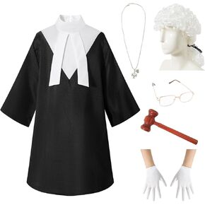 Judge Lawyer Children's Party Graduation Dress Costumes Role Play Halloween Robes for Kids Halloween